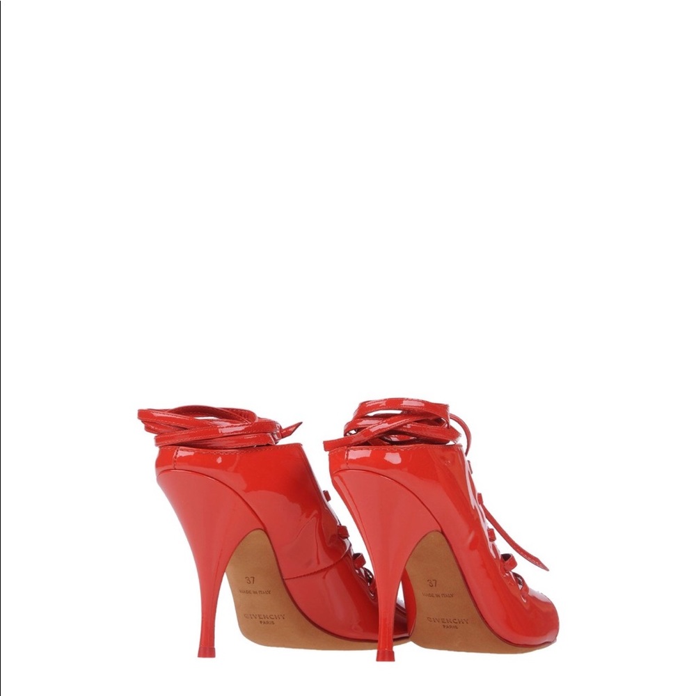 New Givenchy Patent Leather Lace-up Mules - Picture 3 of 8